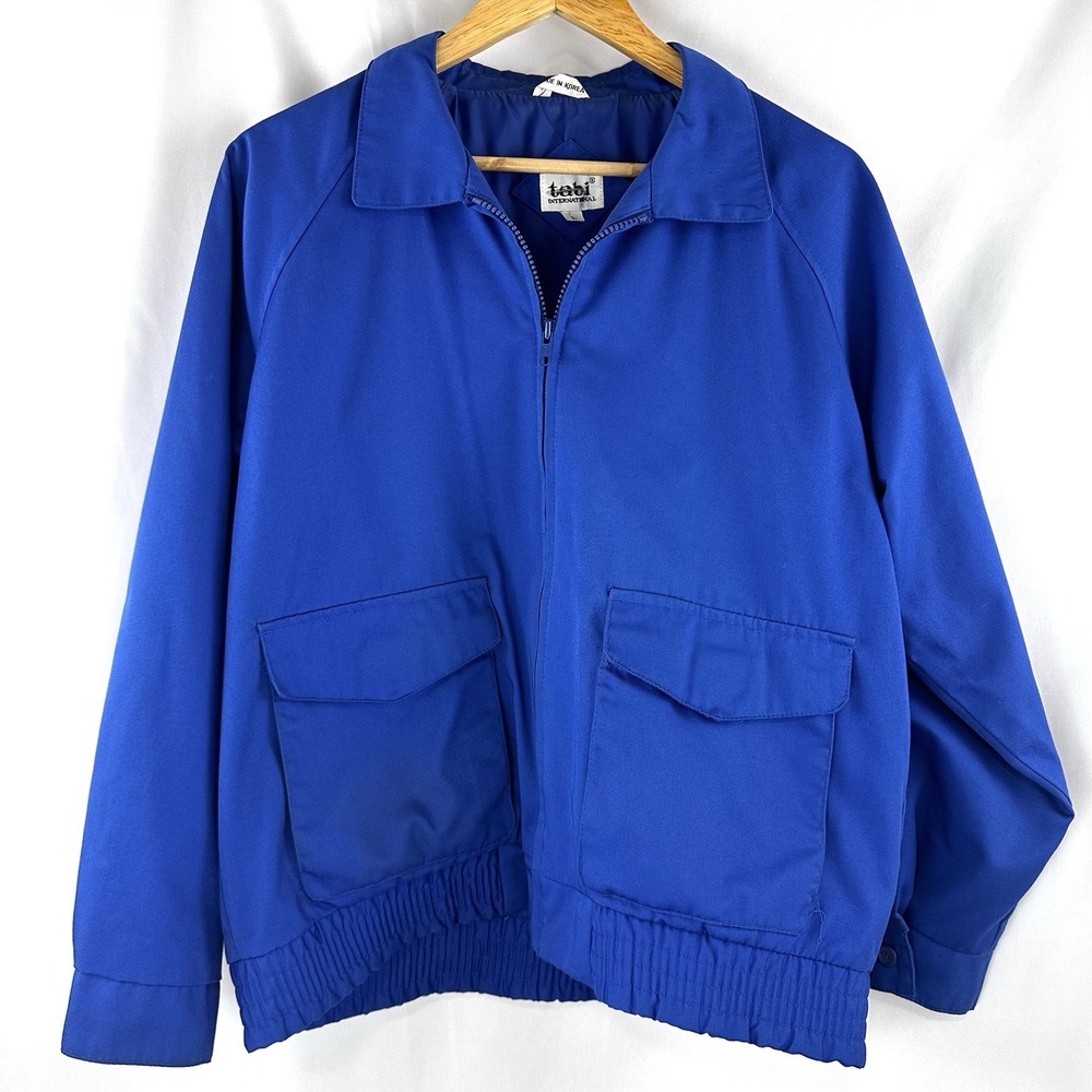 Vintage 80s Grandpa Workwear Blue Tabi International Jacket‎ Bomber Men's Large - Picture 11 of 16